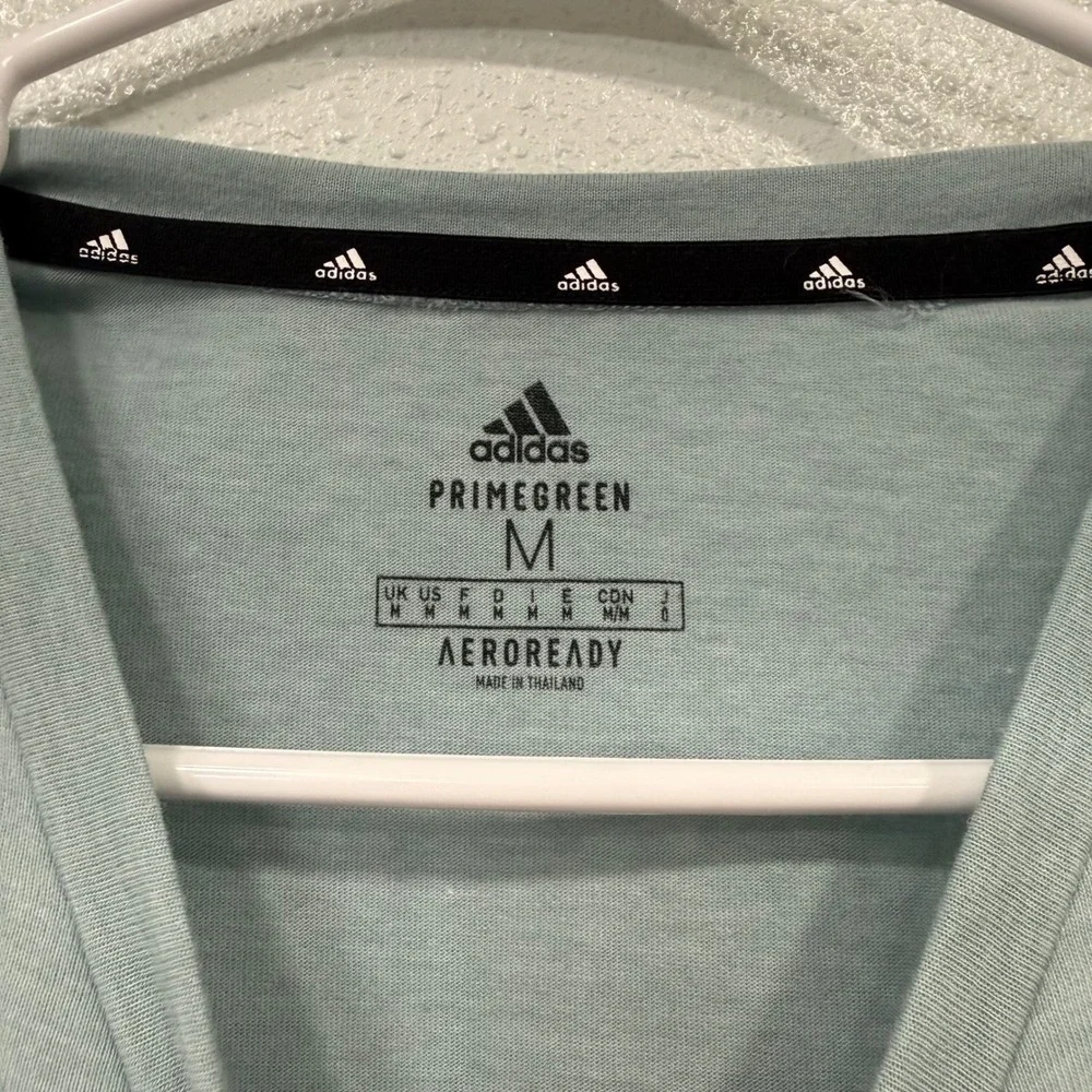 Adidas Aeroready Primegreen Mens Medium Sage Green Heather Training T-Shirt